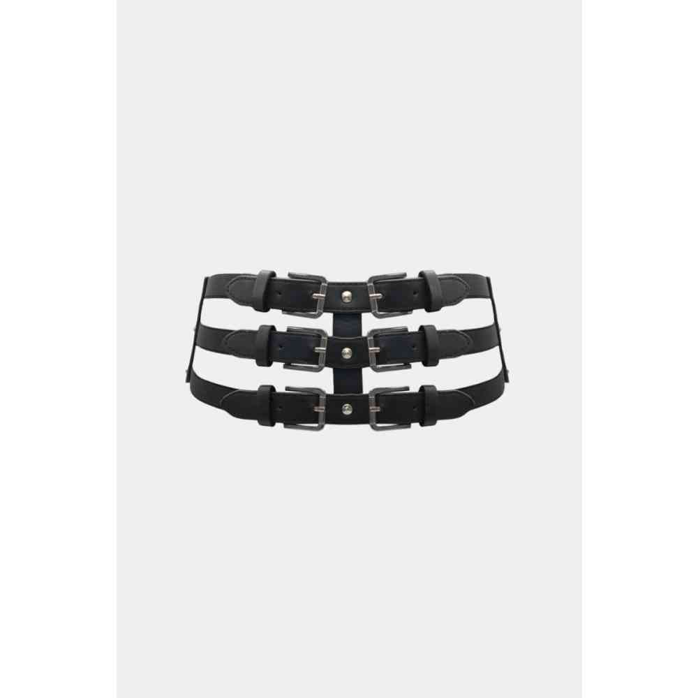 Jawbreaker - Cage Style Waist Belt With Buckles Waist belt - Black